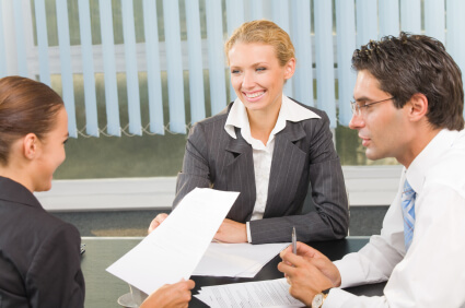 Successful business team working together at office